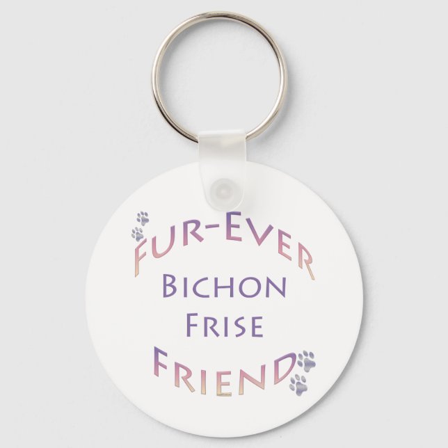 Porte-clés Bichon Frise Furever (Recto)