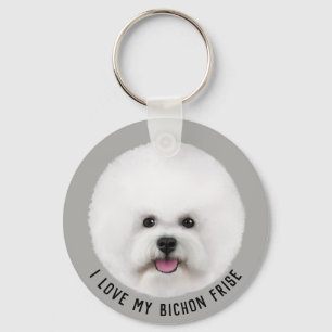 Porte-clés Bichon Frise Illustrated Key Chain