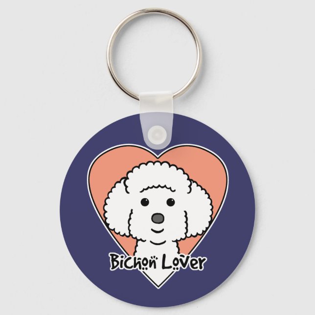 Porte-clés Bichon Frise Lover (Recto)