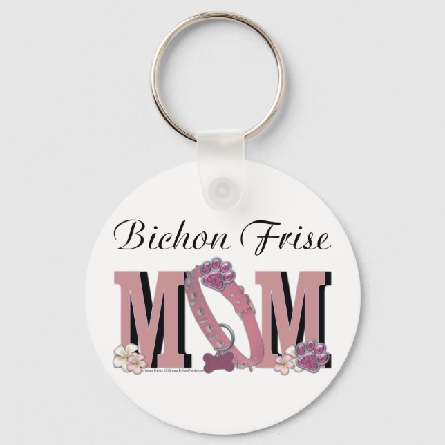 Porte-clés Bichon Frise MOM (Recto)