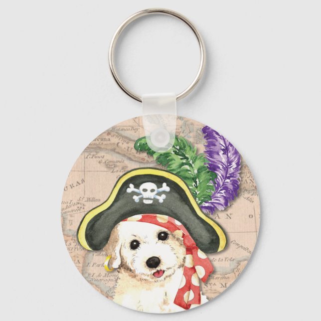 Porte-clés Bichon Frise Pirate (Recto)