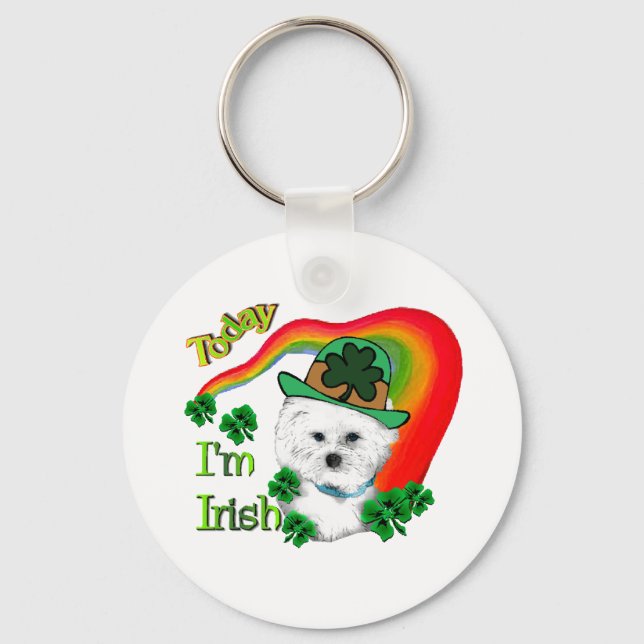 Porte-clés Bichon Frise St patrick (Recto)
