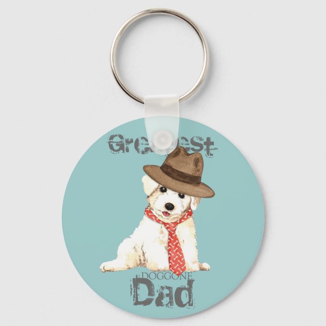 Porte-clés Bichon Papa (Recto)