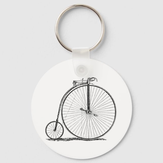 Porte-clés Bicyclette à grande roue Penny Farthing (Recto)