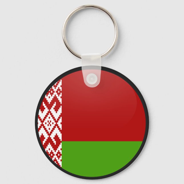 Porte-clés Biélorussie qualité Cercle Drapeau (Recto)