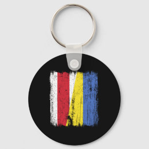 Porte-clés Biélorussie Ukraine Demi-drapeau Biélorusse Ukrain