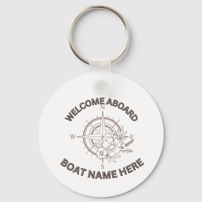 Porte-clés Bienvenue à bord des coussins (Recto)