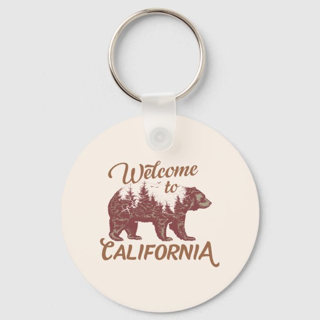 Porte-clés Bienvenue à California Bear Forest (Recto)