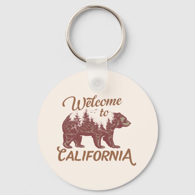 Porte-clés Bienvenue à California Bear Forest (Recto)