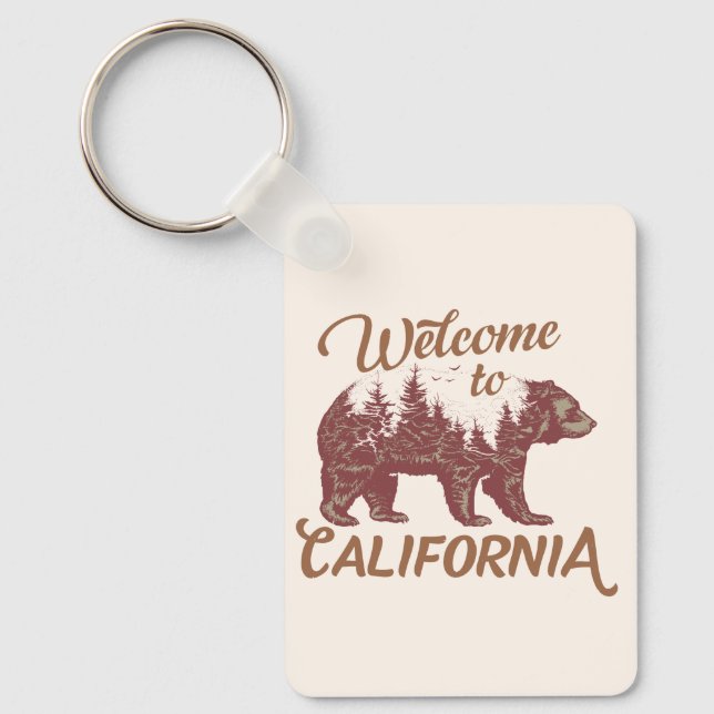 Porte-clés Bienvenue à California Bear Forest (Recto)