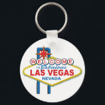 Porte-clés Bienvenue à Fabulous Las Vegas<br><div class="desc">rétro Bienvenue à Las Vegas rétro</div>