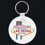 Porte-clés Bienvenue à Fabulous Las Vegas<br><div class="desc">rétro Bienvenue à Las Vegas rétro</div>