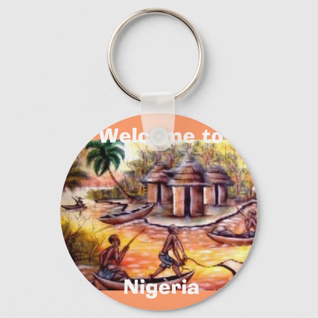 Porte-clés bienvenue au Nigeria (Recto)
