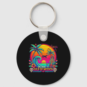 Porte-clés Bienvenue Dans Le Golfe Du Mexique Retro Beach Sur