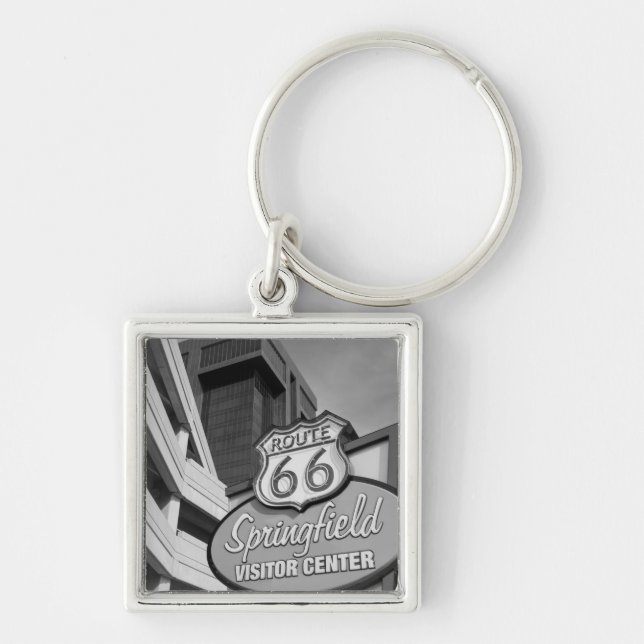 Porte-clés Bienvenue En Niveaux De Gris Springfield (Devant)