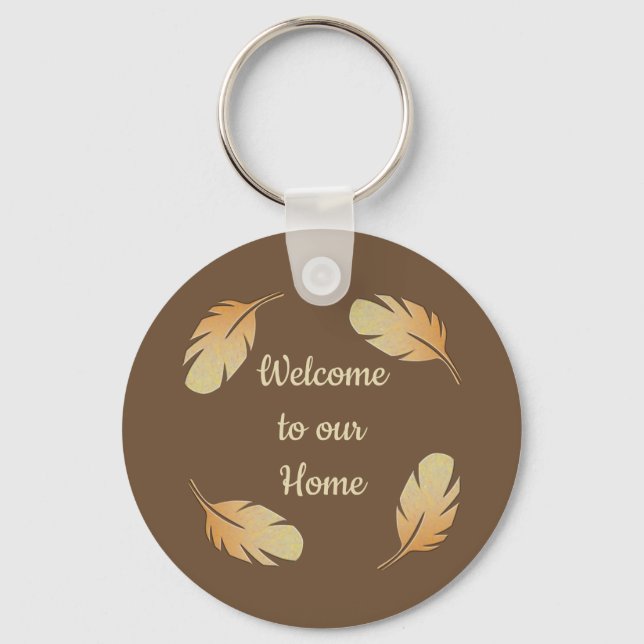 Porte-clés Bienvenue Guest Vacances Maison d'accès Clé (Recto)