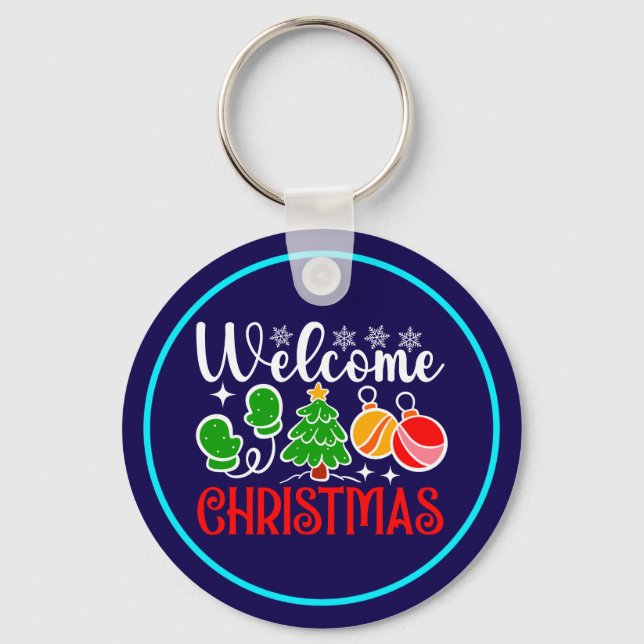 Porte-clés Bienvenue Noël-63758 (Recto)