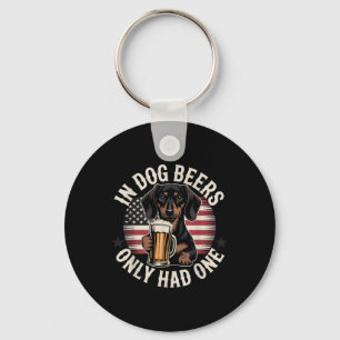 Porte-clés Bières de chien Dachshund Drapeau Américain Cadeau