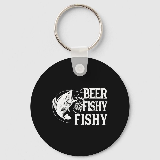 Porte-clés Bières Poissons Drôles De Pêche  (Recto)