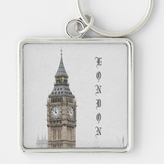 Porte-clés Big Ben London (aquarelle) (Devant)