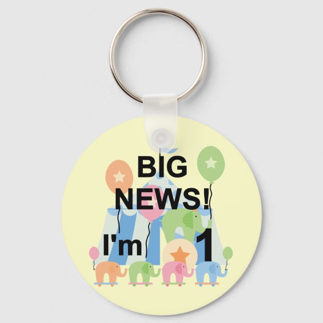 Porte-clés Big News Circus 1er Anniversaire T-shirts et cadea (Recto)