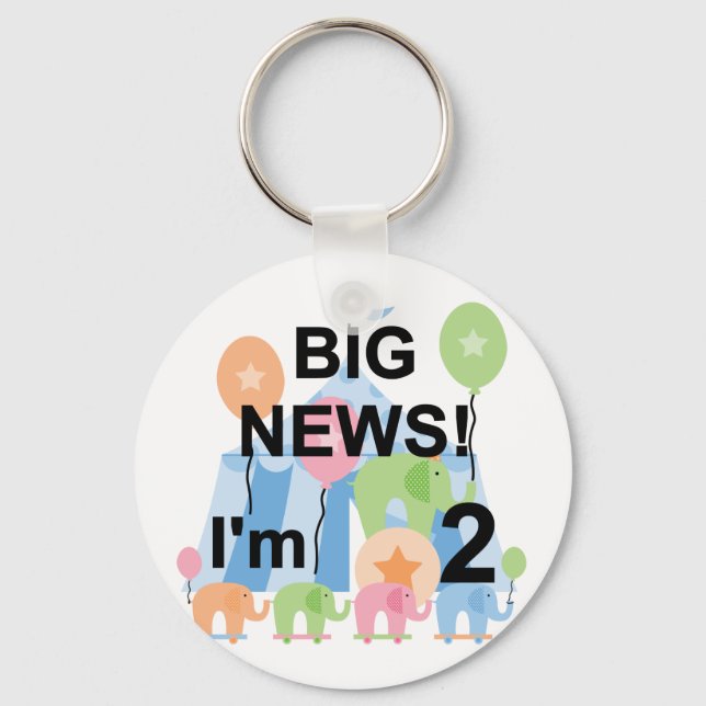 Porte-clés Big News Circus 2nd Birthday T-shirts et cadeaux (Recto)