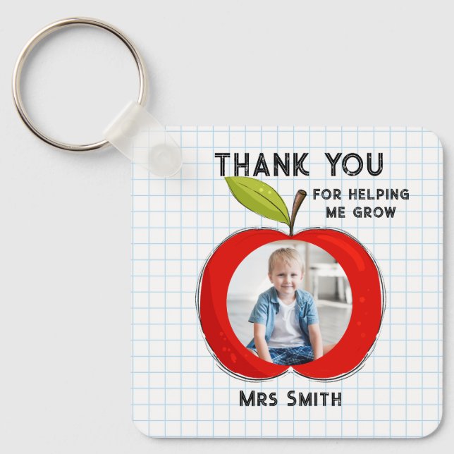 Porte-clés Big RED apple it takes a big heart photo card (Recto)