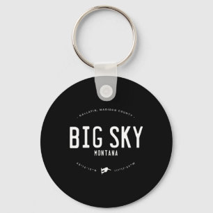 Porte-clés Big Sky Montana Graphic Snowboa Vintage en détress