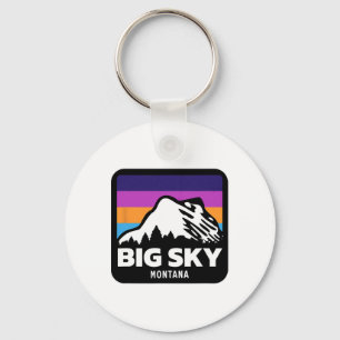 Porte-clés Big Sky Montana Ski Snowboard Famille Ski