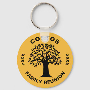 Porte-clés Big Tree Family Reunion Keepsaké Souvenir Cadeau