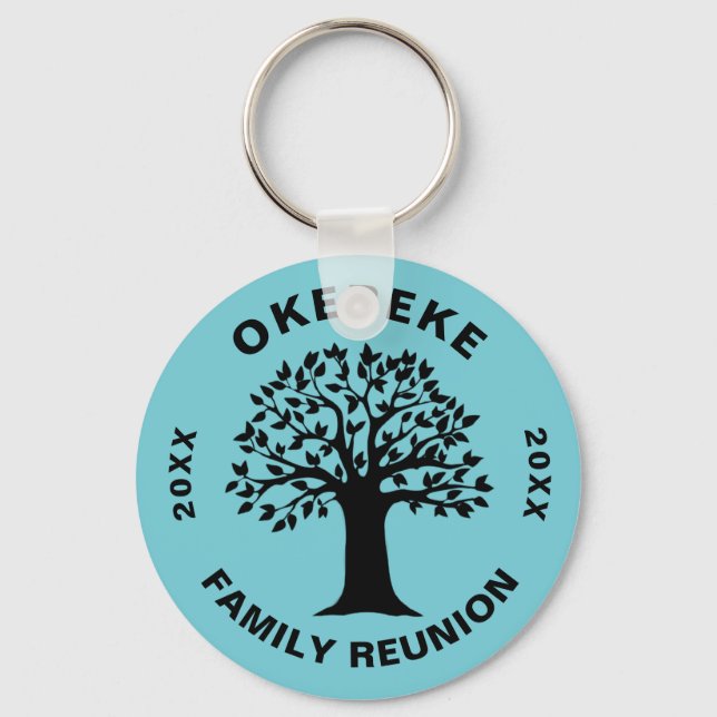 Porte-clés Big Tree Family Reunion Souvenir Keepsaké Cadeau (Recto)