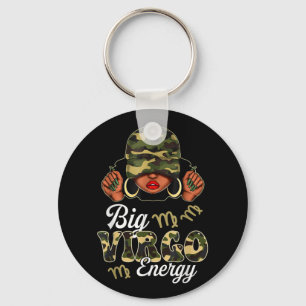 Porte-clés Big Virgo Energy Black Woman Camoflauge Astrologie