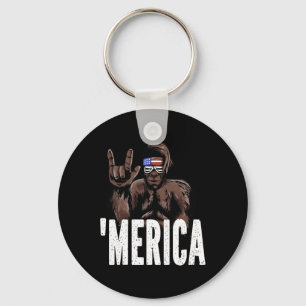 Porte-clés Bigfoot 4 juillet Fête de l'indépendance américain