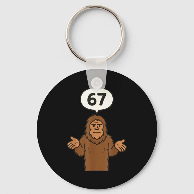 Porte-clés Bigfoot 67 Meme Six Seven Funny Sasquatch  (Recto)