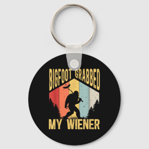 Porte-clés Bigfoot a attrapé mon Wiener Funny Bbq Sasquatch _