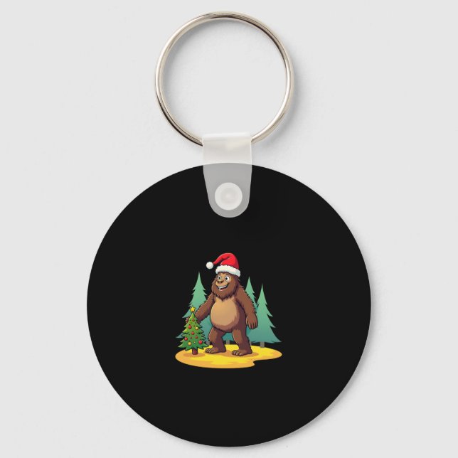 Porte-clés Bigfoot Arbre de Noël Santa Hat (2) (Recto)