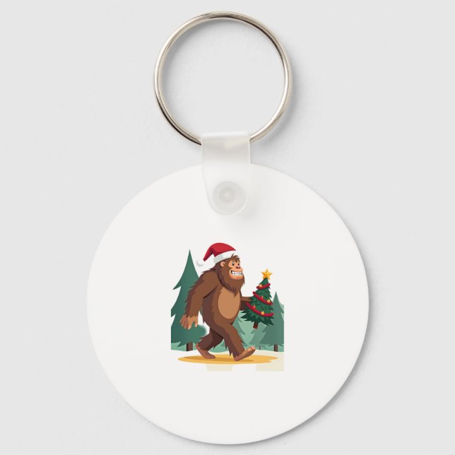 Porte-clés Bigfoot Arbre de Noël Santa Hat (2) (Recto)