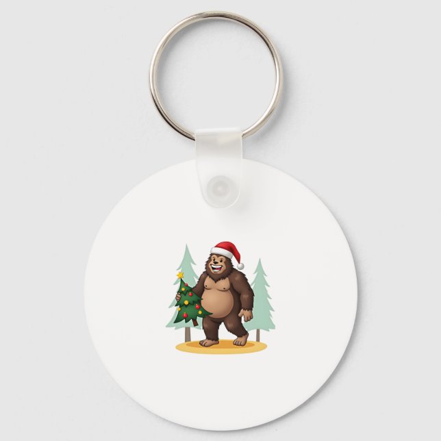 Porte-clés Bigfoot Arbre de Noël Santa Hat (5) (Recto)
