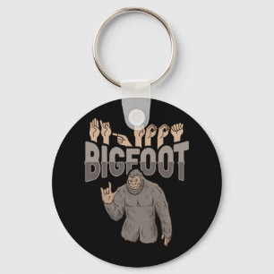 Porte-clés Bigfoot Asl Gesture main Sourde perte d'ouïe Adjud