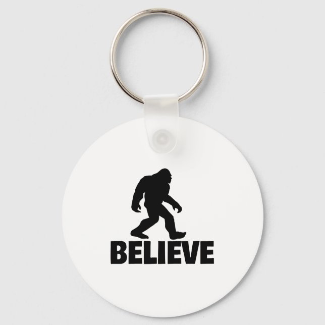 Porte-clés Bigfoot Believe Funny Believe Bigfoot  (Recto)