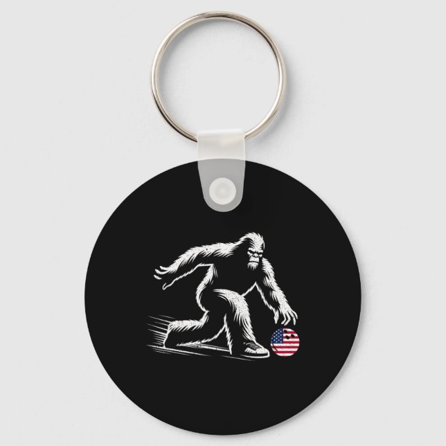 Porte-clés Bigfoot Bowler, Drapeau américain américain (Recto)