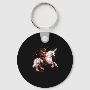 Porte-clés Bigfoot chevauchant une licorne drôle hommes femme