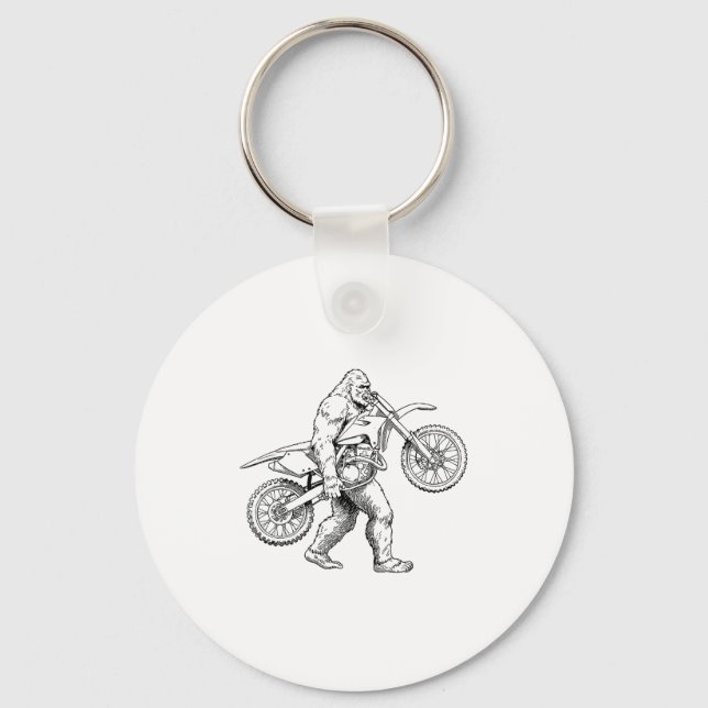 Porte-clés Bigfoot Dirt Bike Sasquatch Biker  (Recto)