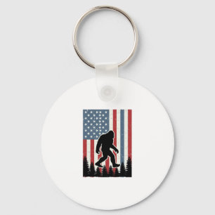 Porte-clés Bigfoot Drapeau Américain Vintage Vector Design de