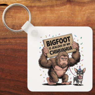 Porte-clés Bigfoot est jaloux de mon Chihuahua