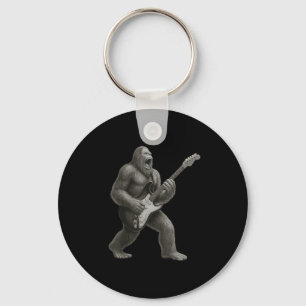 Porte-clés Bigfoot Jouer Guitare Rock Et Roll Cadeaux Hommes 