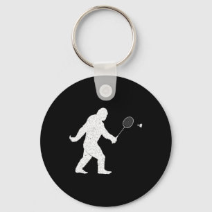 Porte-clés Bigfoot Jouer Volant de badminton drôle Badminton