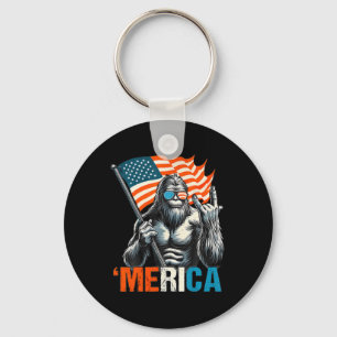 Porte-clés Bigfoot Merica Rock États-Unis Drapeau Américain 4