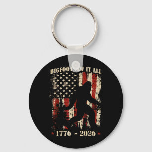 Porte-clés Bigfoot Patriotique 250 Ans Américain Usa 4 Juille