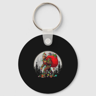 Porte-clés Bigfoot Père Noël Feux d'arbre de Noël Funky Noël